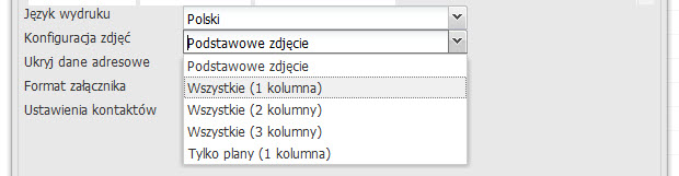 Wydruk oferty z planem nieruchomości