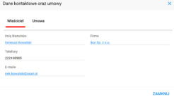 Kopiowanie danych kontaktu z poziomu nieruchomości