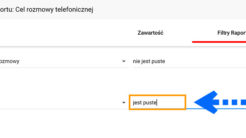 Filtrowanie po pustych wartościach przy tworzeniu raportów
