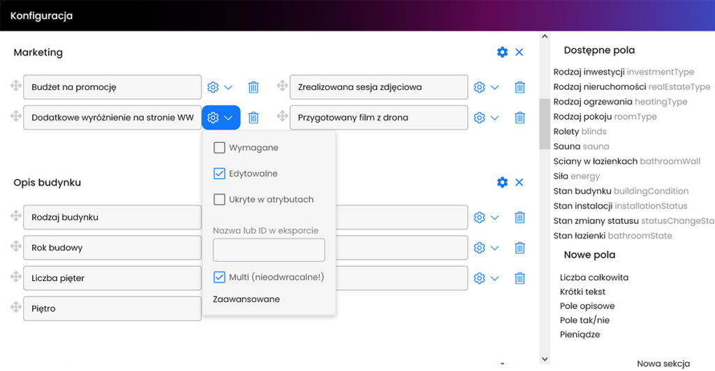 Multi Custom Fieldy – koniec z powielaniem własnych pól dla każdego typu nieruchomości