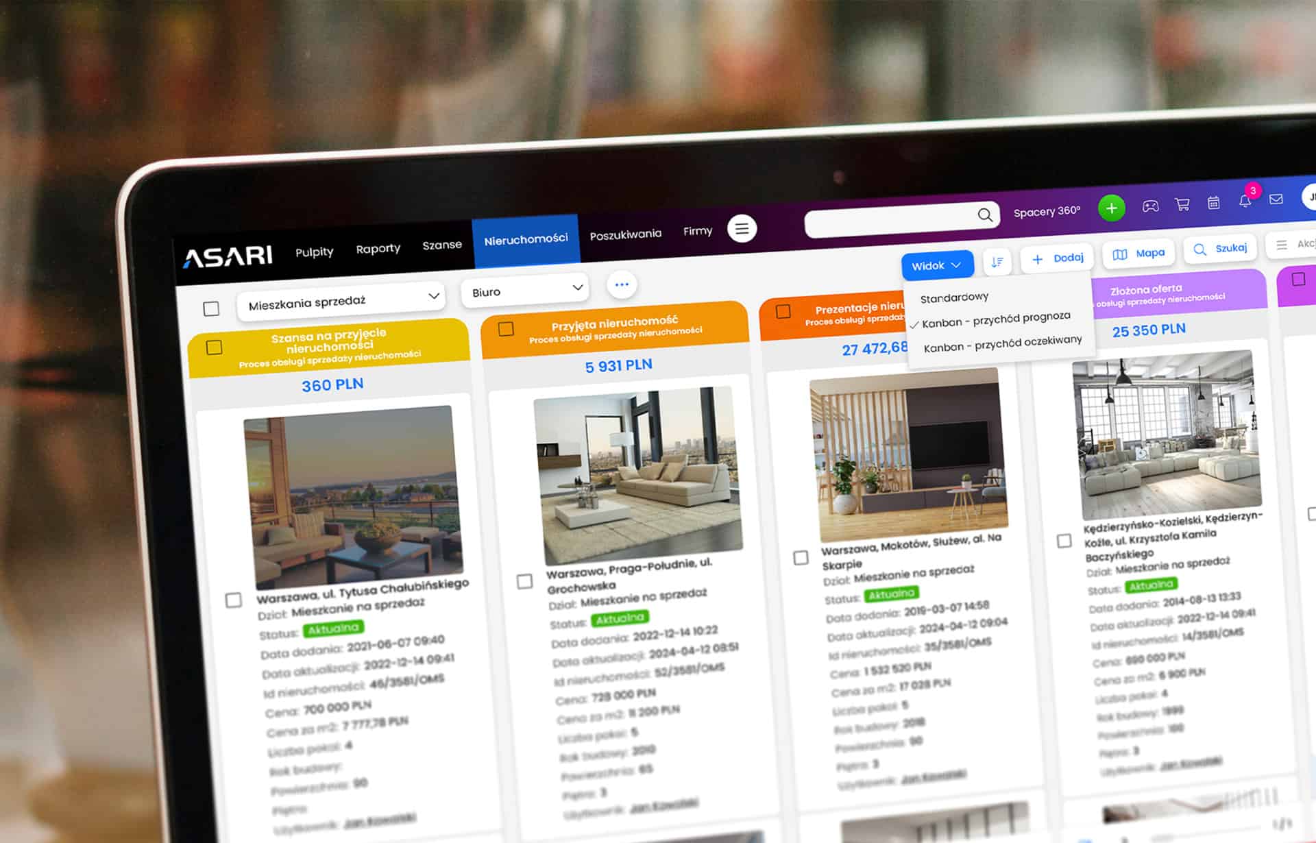 Widok Kanban
